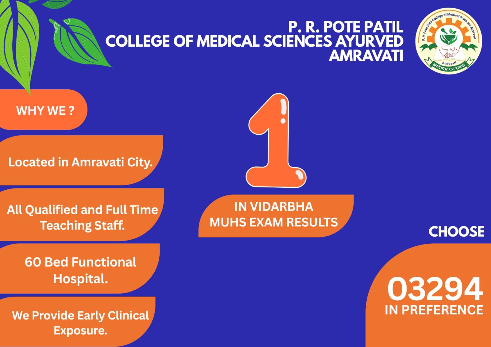  IN VIDHARBHA MUHS EXAM RESULTS